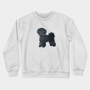 Bichon Frise Black Silhouette Art Crewneck Sweatshirt